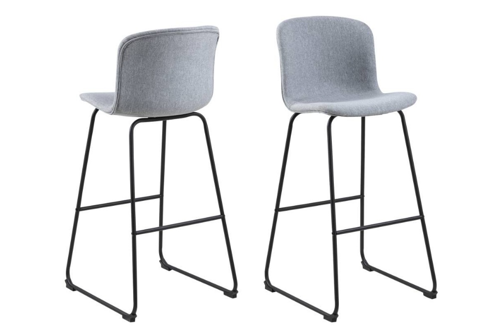 Dkton Dizajnová barová stolička Nerilla, svetlo šedá